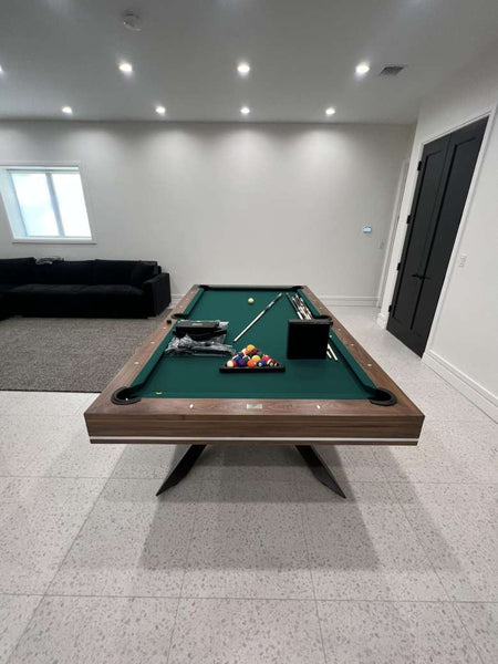 PLAYCRAFT ASTRAL 8' SLATE POOL TABLE IN WALNUT