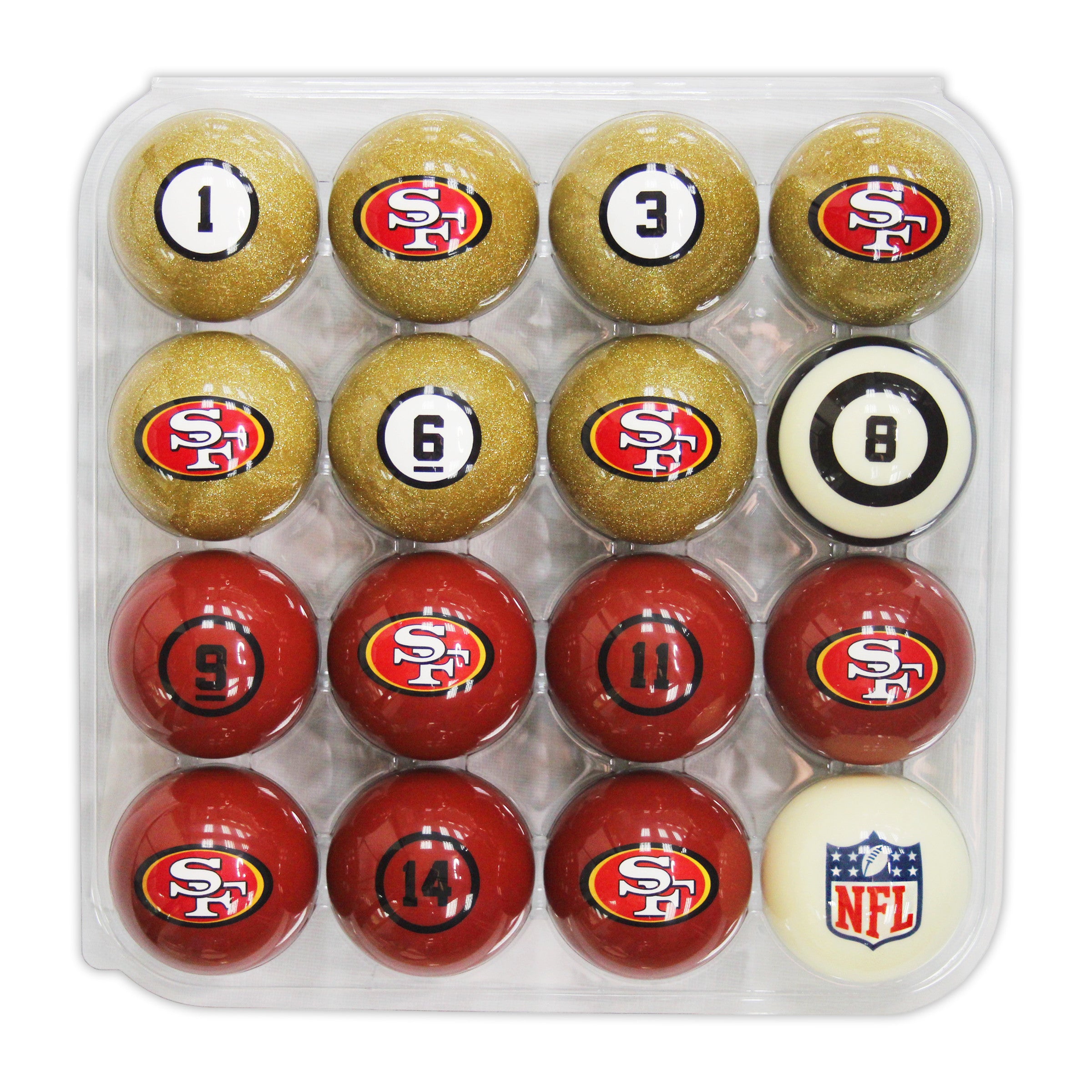 626-1013 New York Giants Billiard Balls with Numbers, FREE SHIPPING