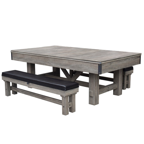 HATHAWAY LOGAN 7-FT 3 IN 1 POOL TABLE WITH BENCHES