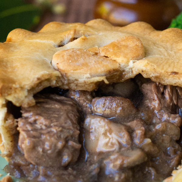 Steak and kidney close up