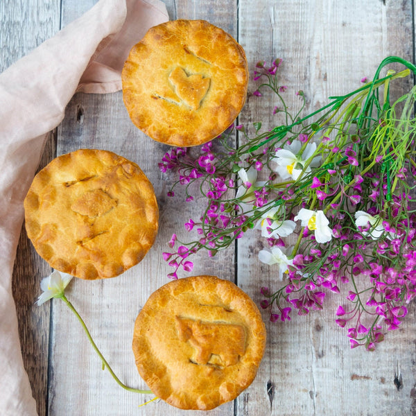 3 pies for valentines