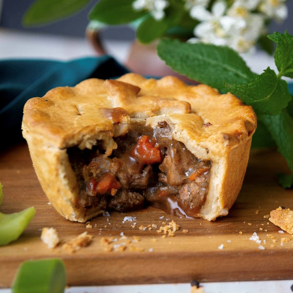 Muds Spring Lamb Pie cut open