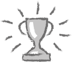 Silver trophy icon