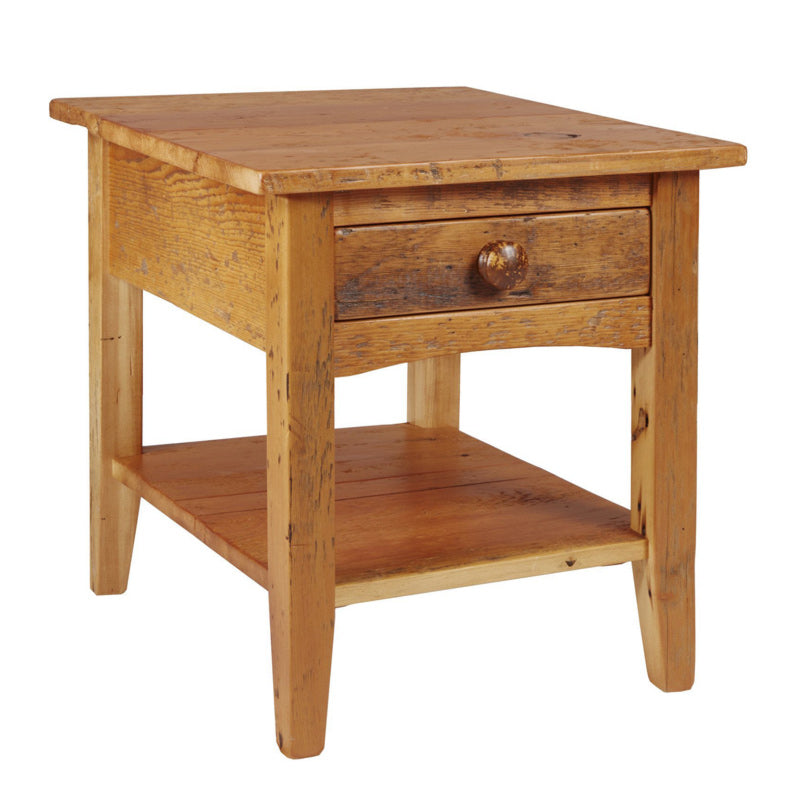 Barn Board End Table With Shelf St Jacobs Furnishings