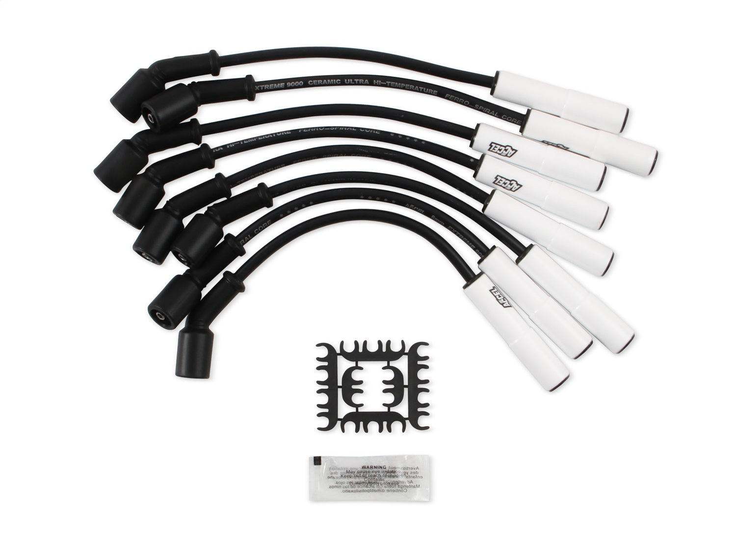 ACCEL 9066CK Extreme 9000 Black Ceramic Boot Spark Plug Wire Set