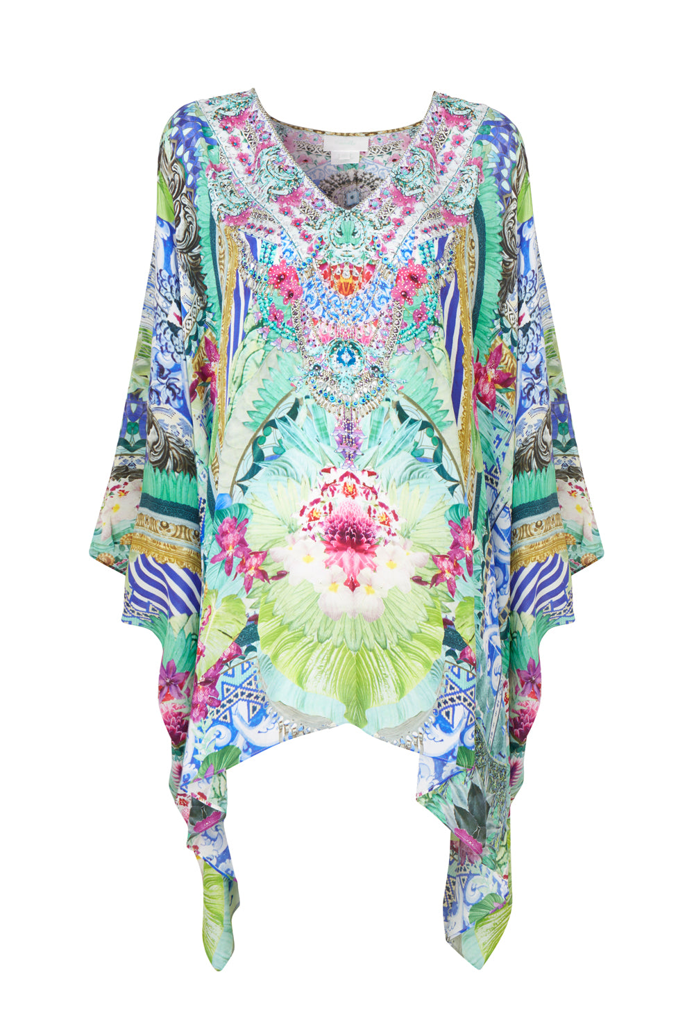 Bahia Bliss Silk Split Front Short Kaftan Camilla 