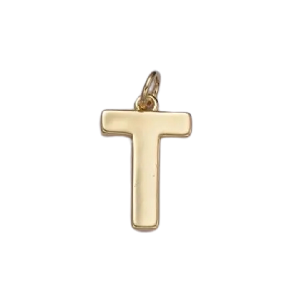 T Initial Letter Charm