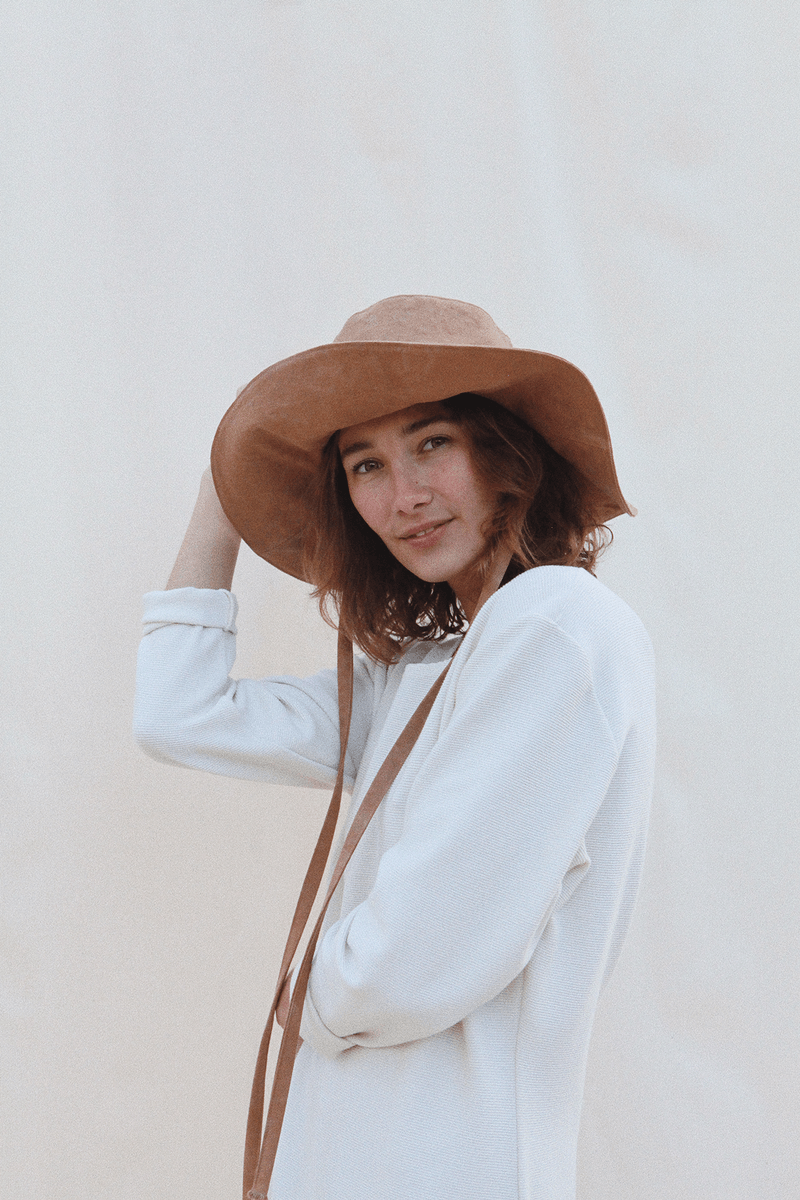 the perfect sun hat made by hand by san diego brand pair up, sold at thread spun