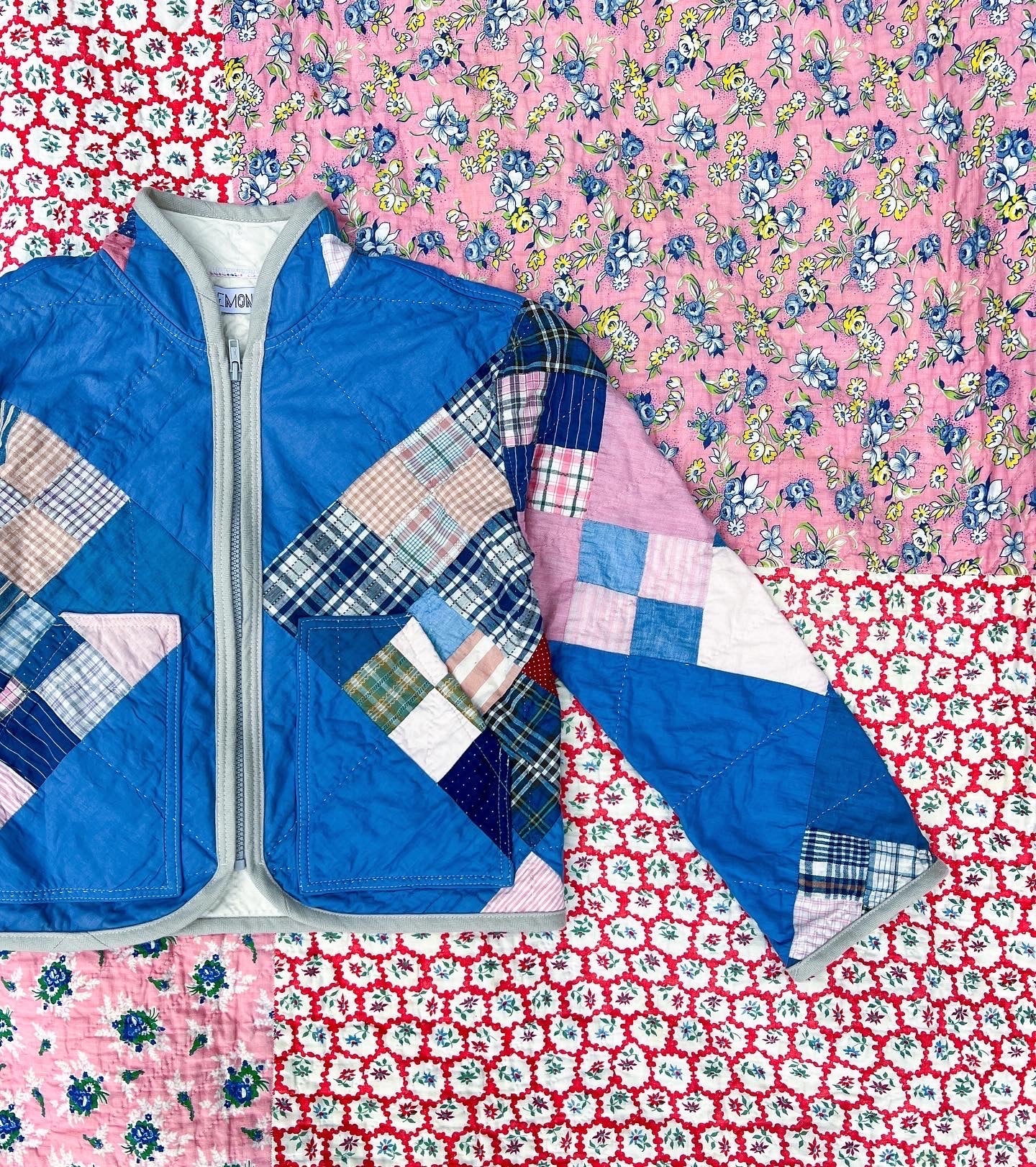 Anemone VT One-of-a-Kind: Four in a Nine Patch Liner Jacket | Thread Spun Blog