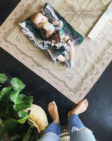 Thread Spun owner and mother Heidi Ledger often brings her daughter to her fair trade shop in Encinitas