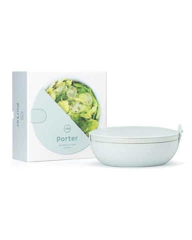 Ceramic to-go bowl by Porter includes silicone lid.