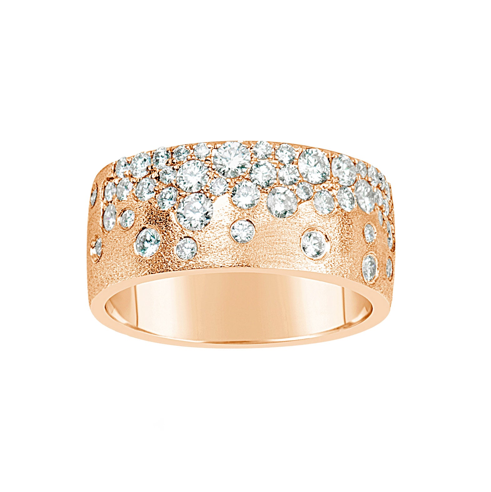 Wide Confetti Diamond Flush Band