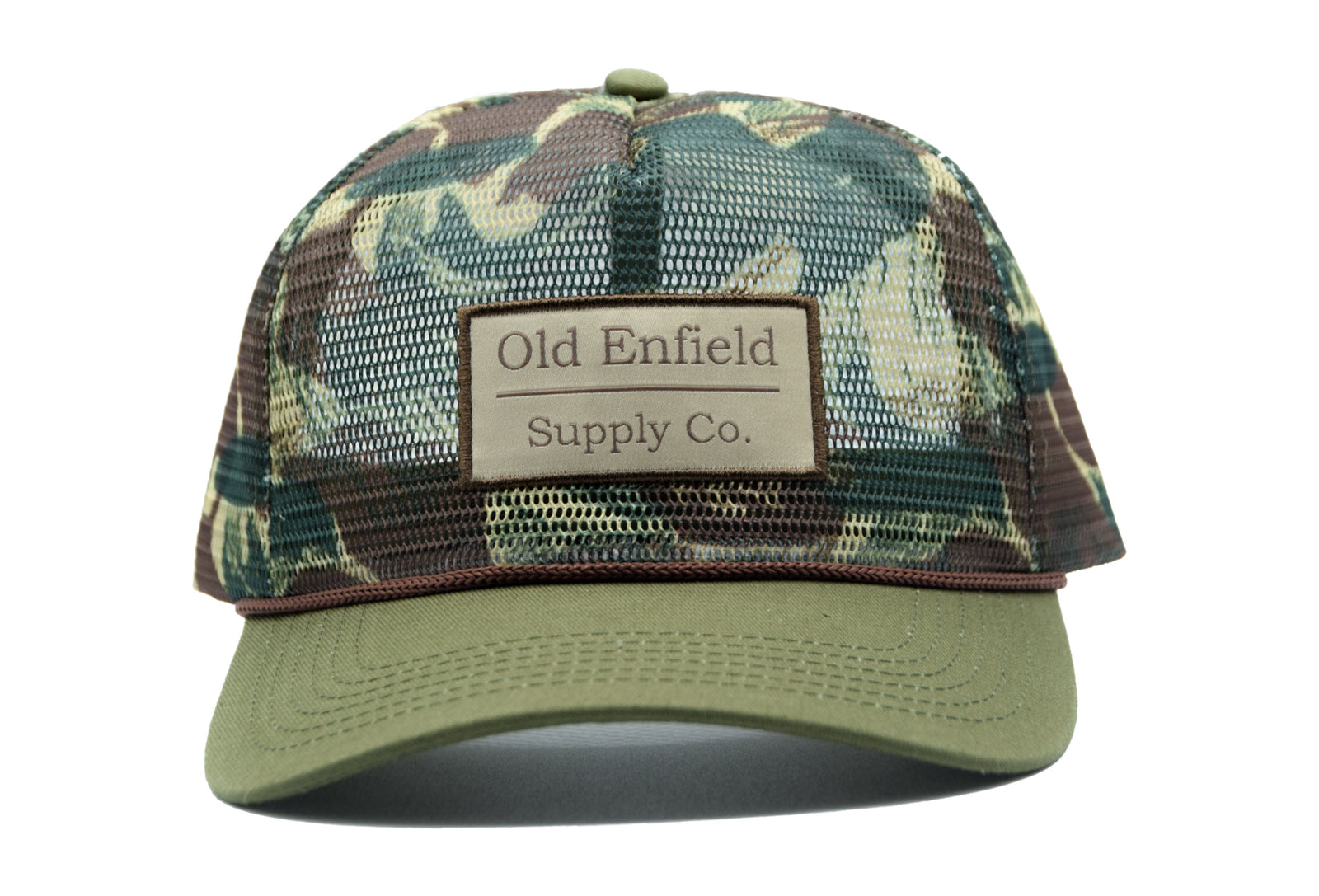 Vintage Camo Mesh Snapback Hat | Mens Trucker Hat, Classic Rope