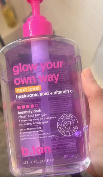 glow your own way, clear self tan gel