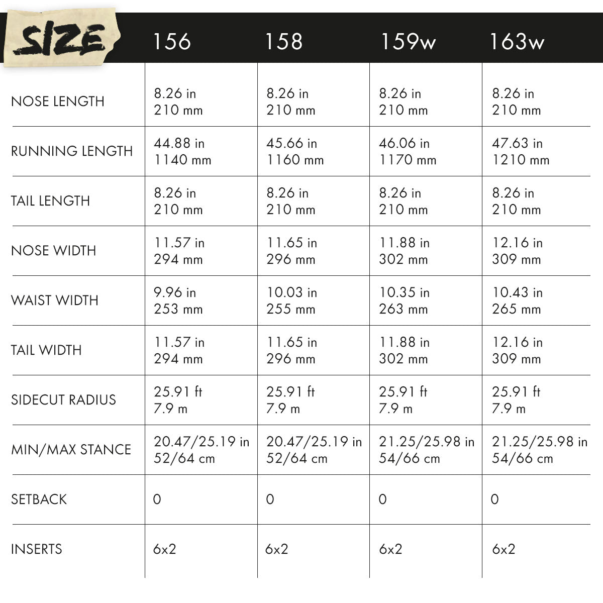 Slash Happy Place Snowboard - Sizing