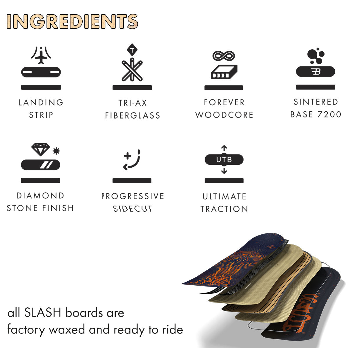 Slash Straight Snowboard - Features