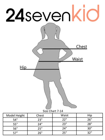 24seven Comfort Apparel Child Size Chart