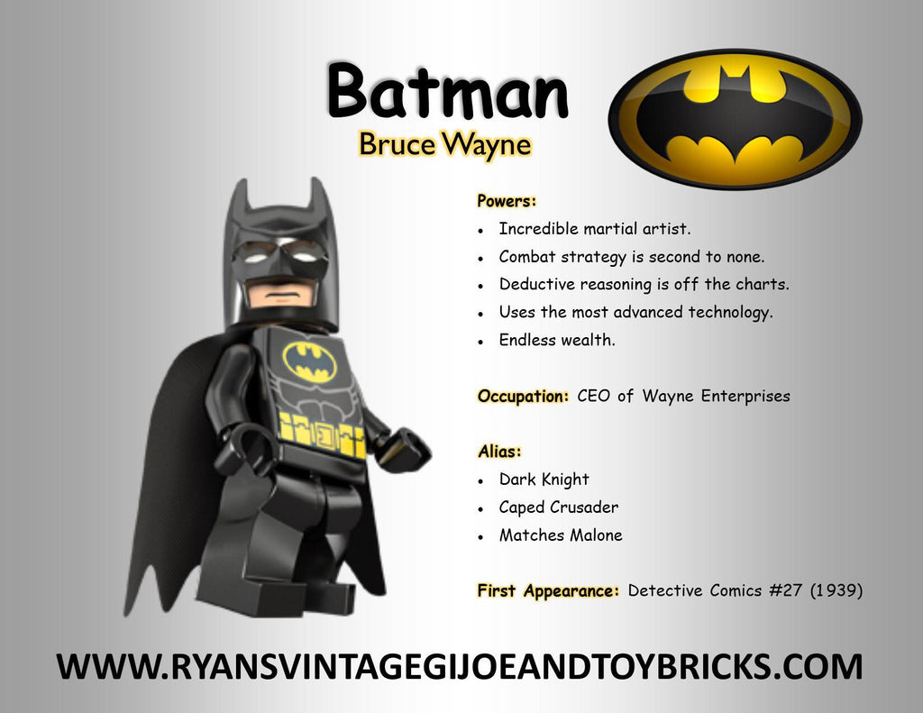 Super Hero Facts: Batman | RYAN'S VINTAGE GI JOE & TOY BRICKS