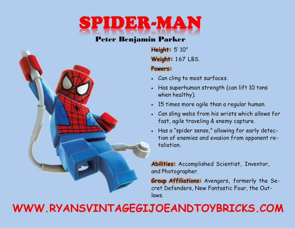 Super Hero Facts: Spider-Man | RYAN'S VINTAGE GI JOE & TOY BRICKS