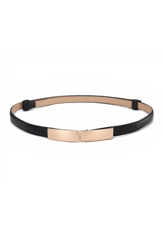 Skinny Adjustable Belt - Black