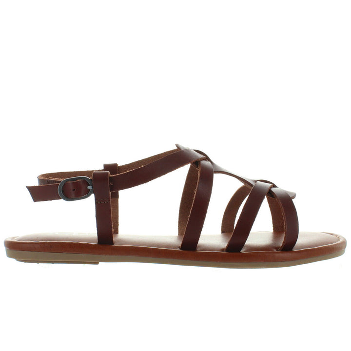 brown strappy flat sandals