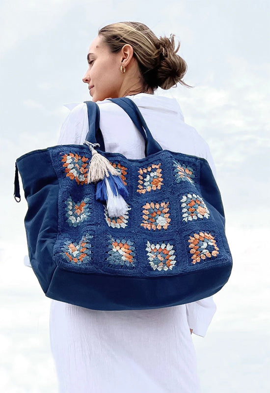 Debbie Katz - Crochet Bag Blue