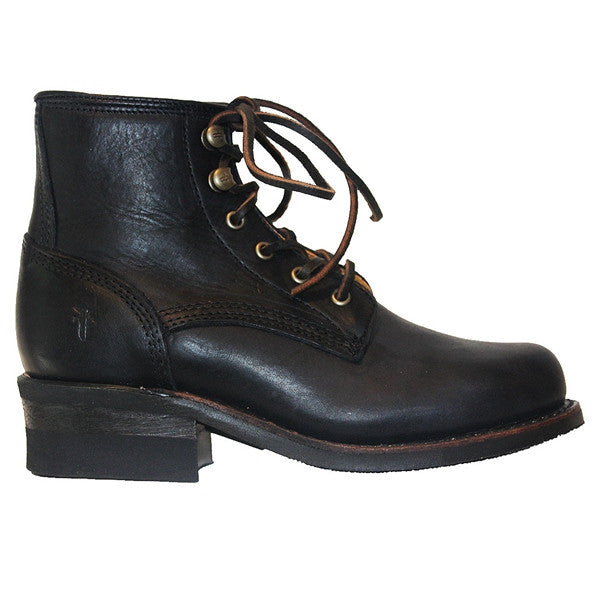 black leather frye boots