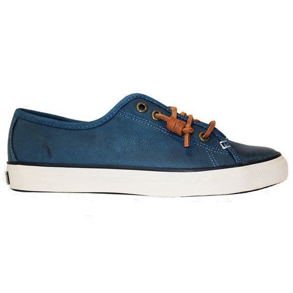 blue leather sperrys