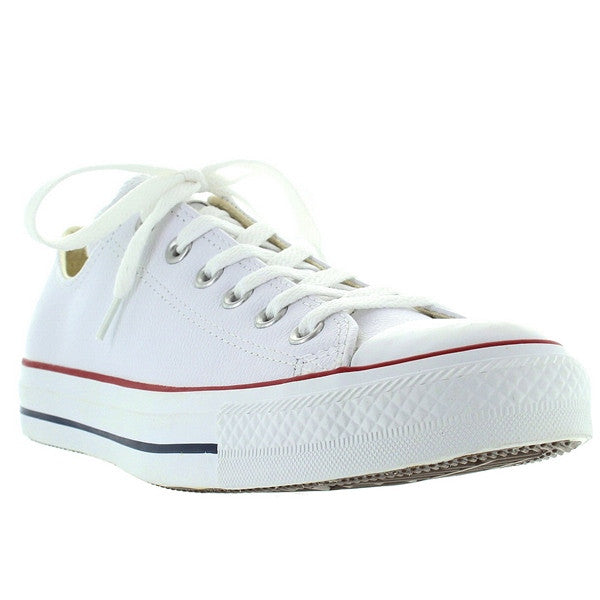 all star low leather optical white