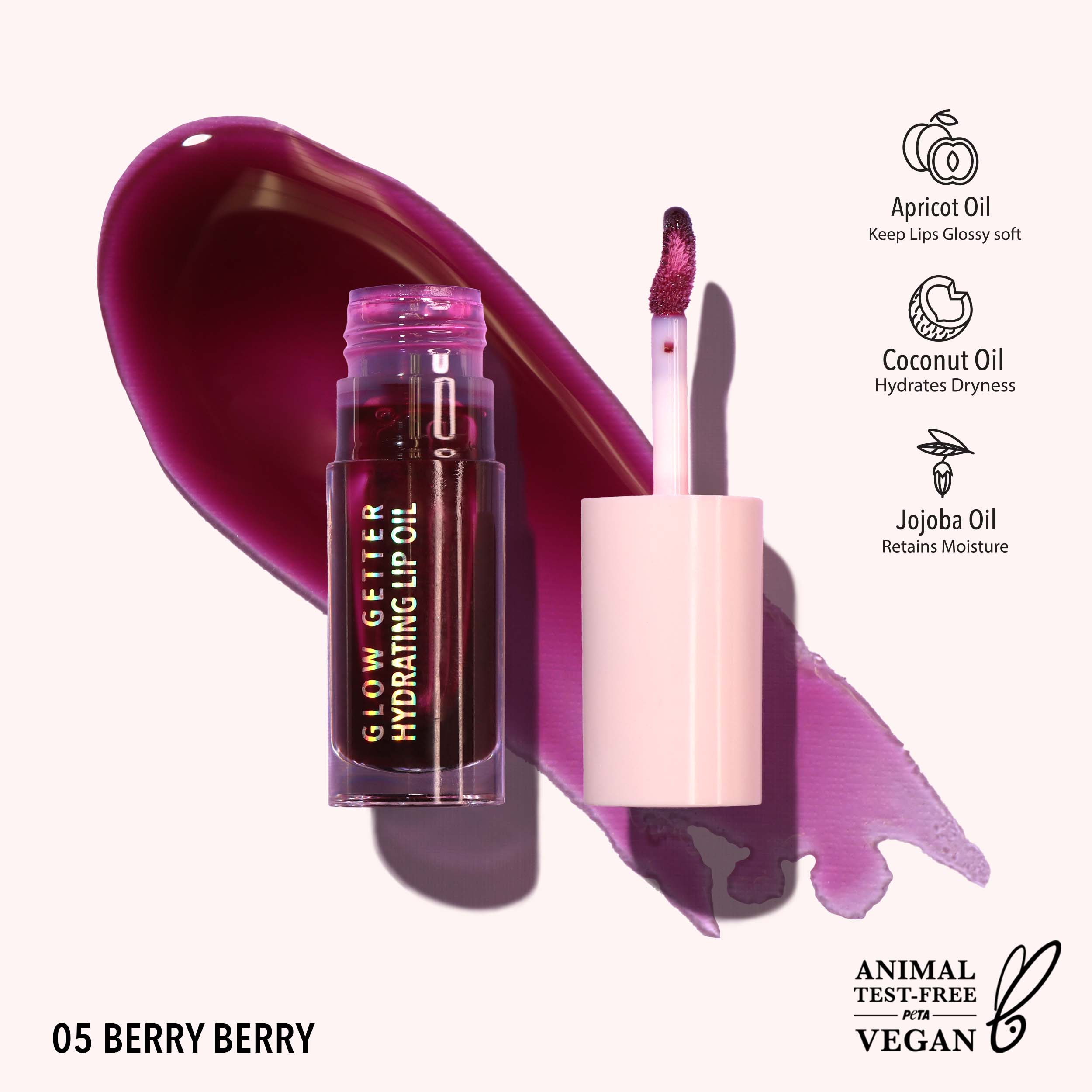 Image of Glow Getter Hydrating Lip Oil (005, Berry Berry)