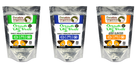 Petabis Organics PCR Hemp Oil Dog Snacks canine hemp oil treats hemp dog treats