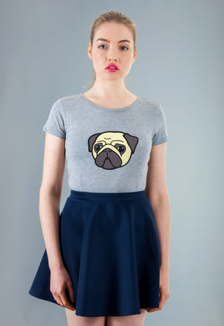 grey pug t-shirt