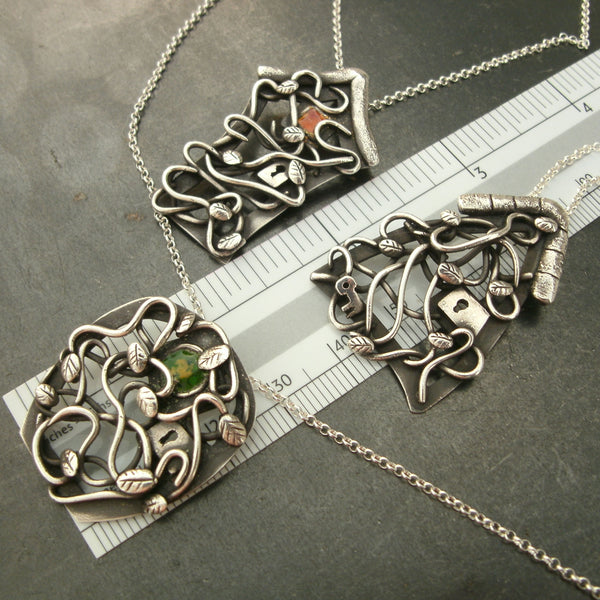 Fairy Garder Door Pendants in Fine Silver - Handecrafted Jewelry by ...