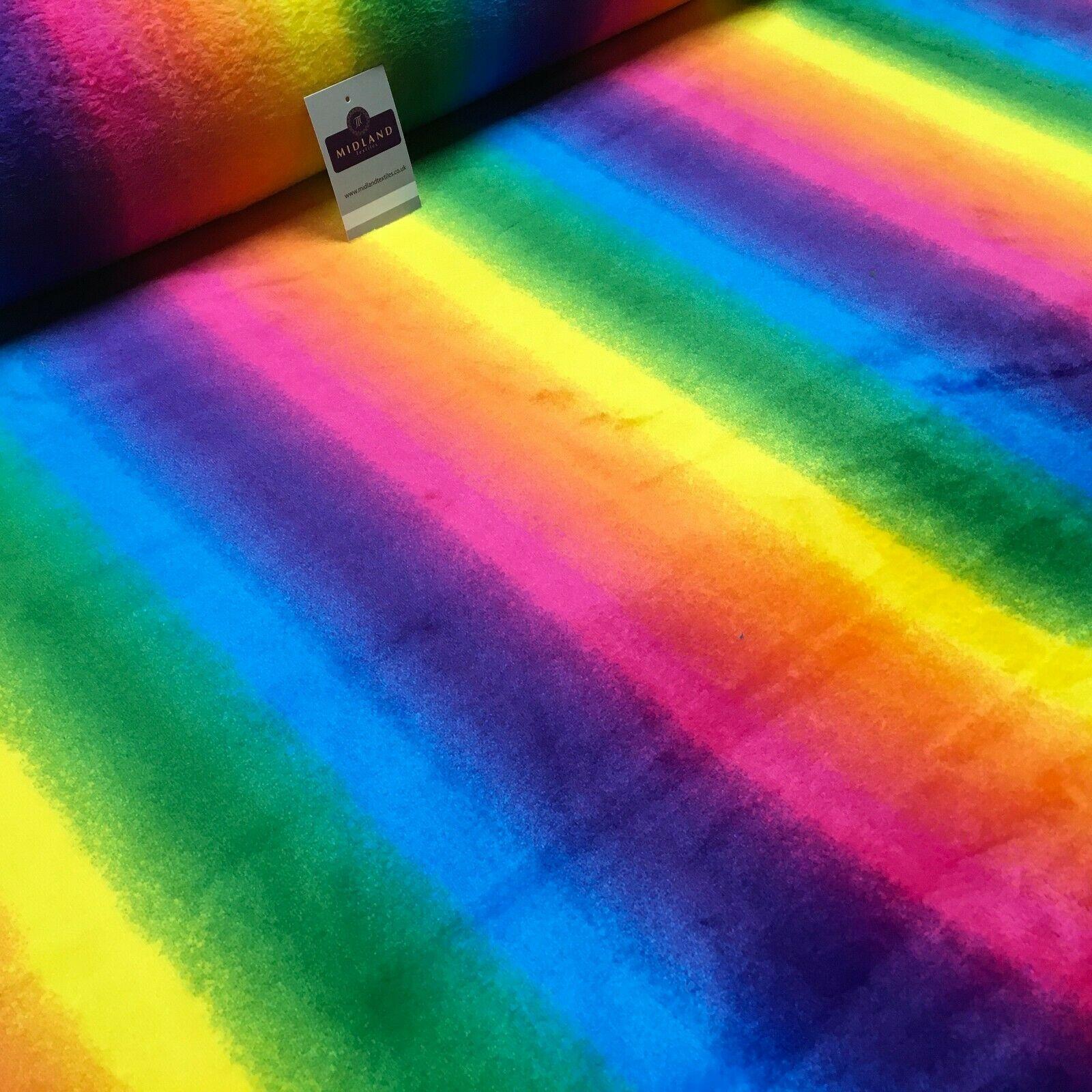 rainbow coloured chiffon fabric