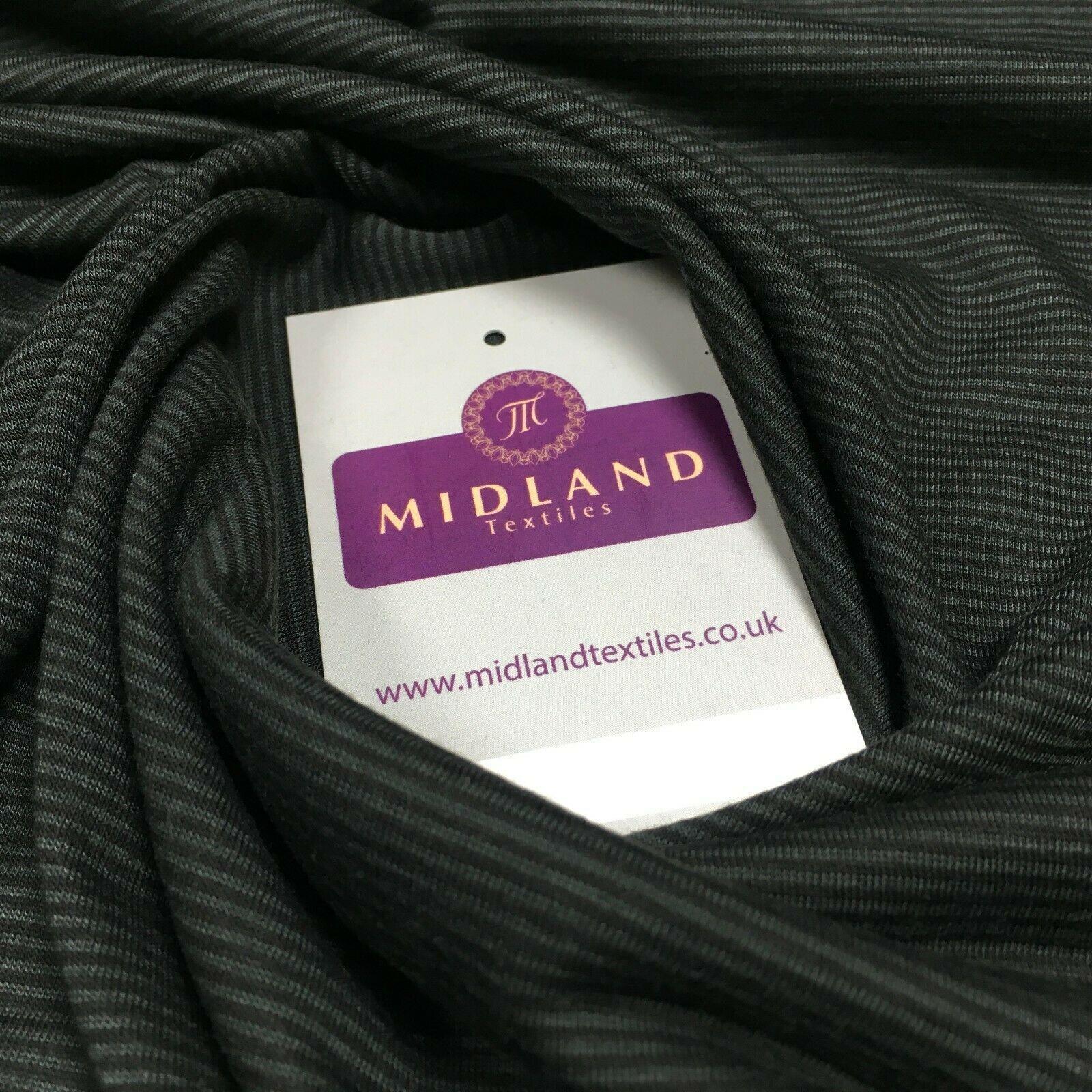 Mørkegrå Micro ribbet jersey Kjole stof Mtex - Midland Textiles