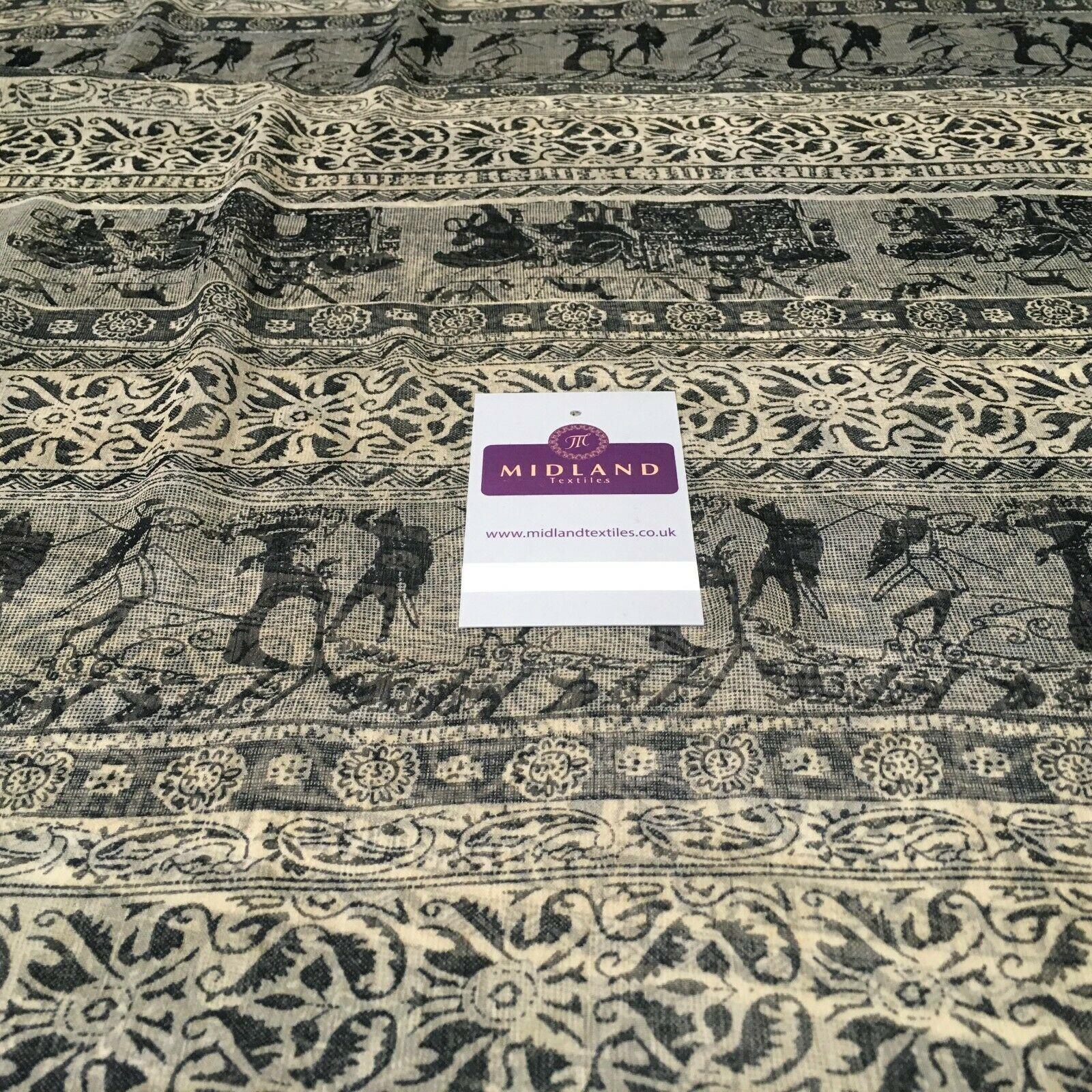 Stone Tribal printed Crinkle Georgette Chiffon fabric 150cm wide MK1090-20