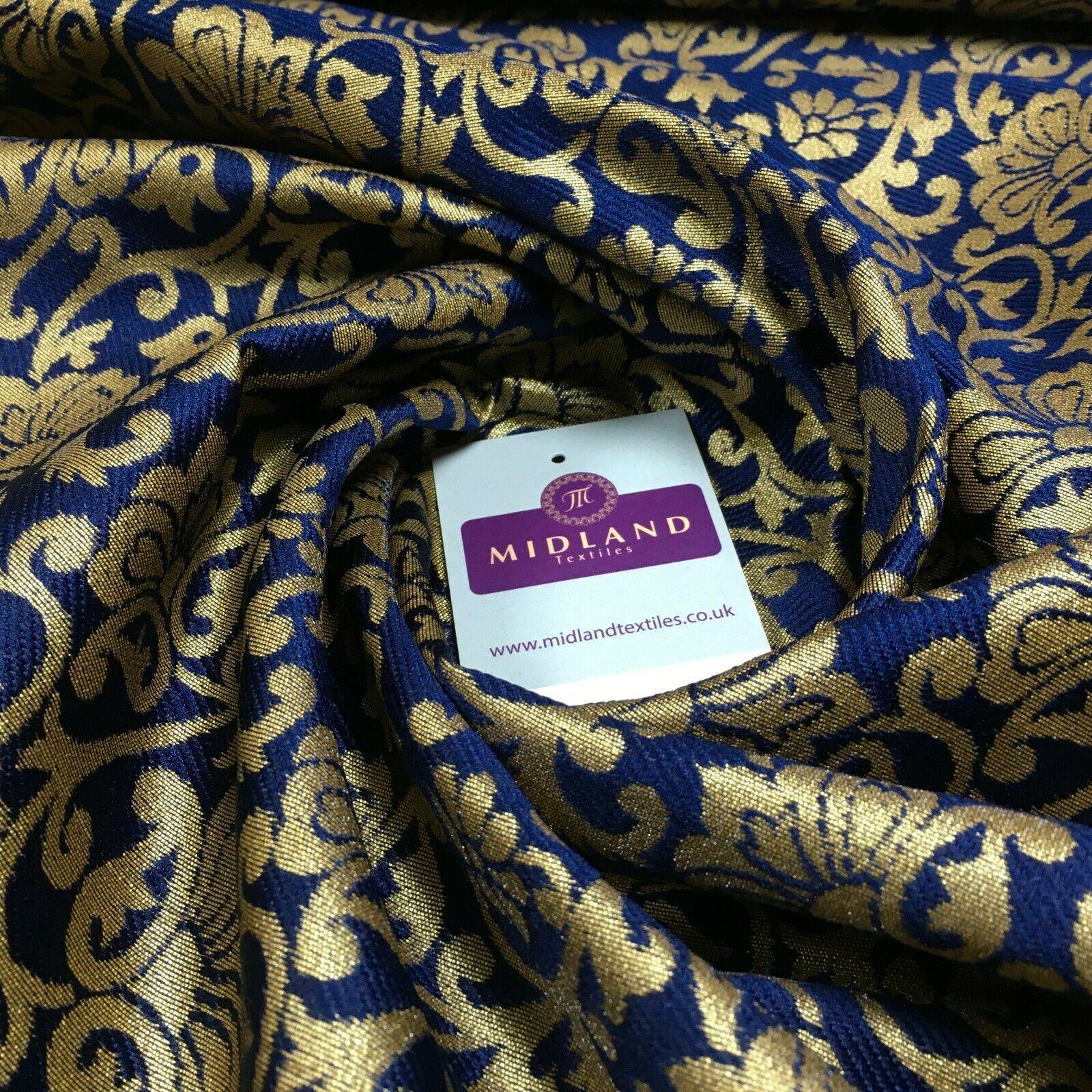 Indian Floral Ornamental Banarsi Brocade Waistcoat Fabric 110cm MR1336 ...