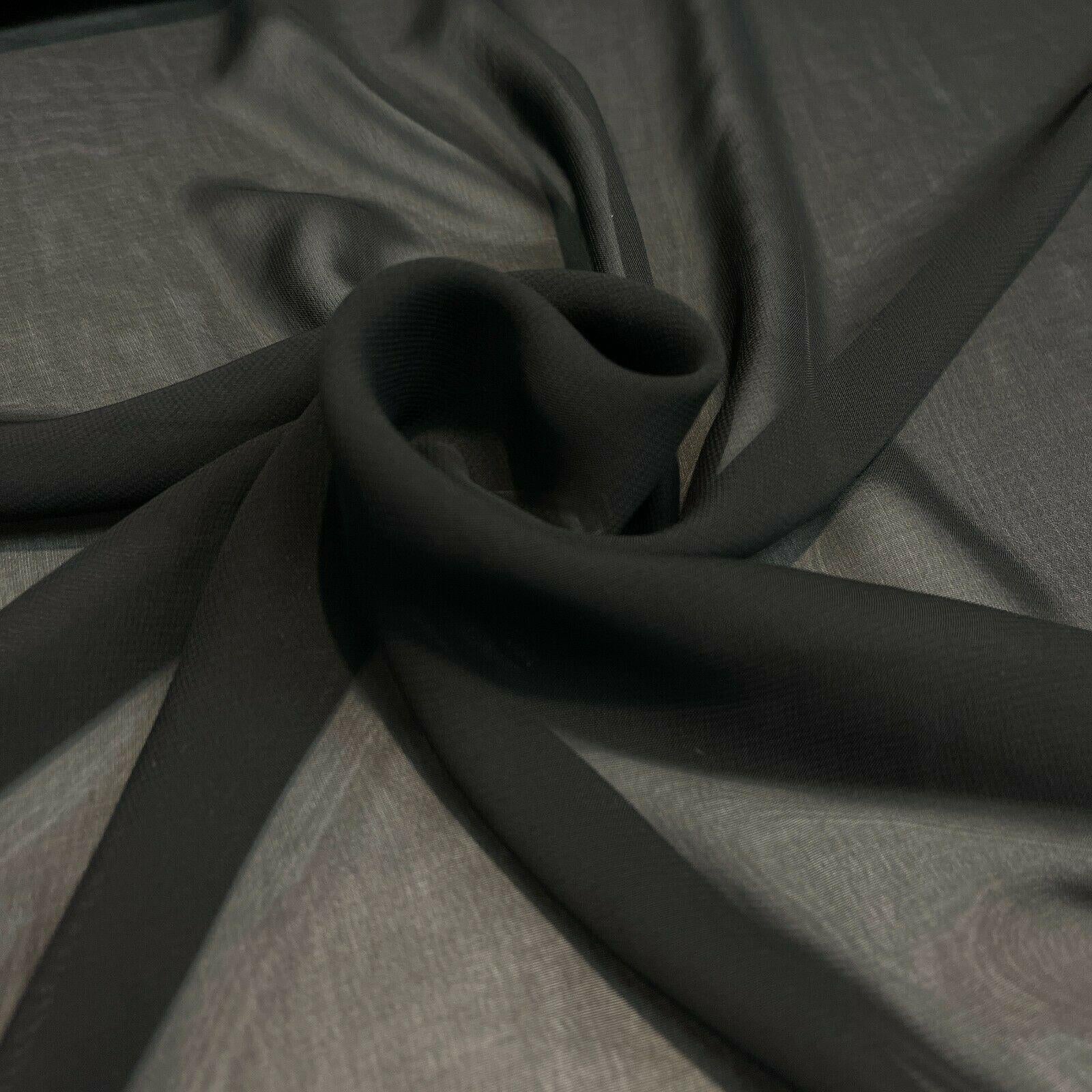 Ensfarvet letvægts chiffon tørklæde Stof 148 cm M1563 - Midland Textiles