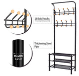 Metal Entryway Coat Shoe Rack Bacoeng