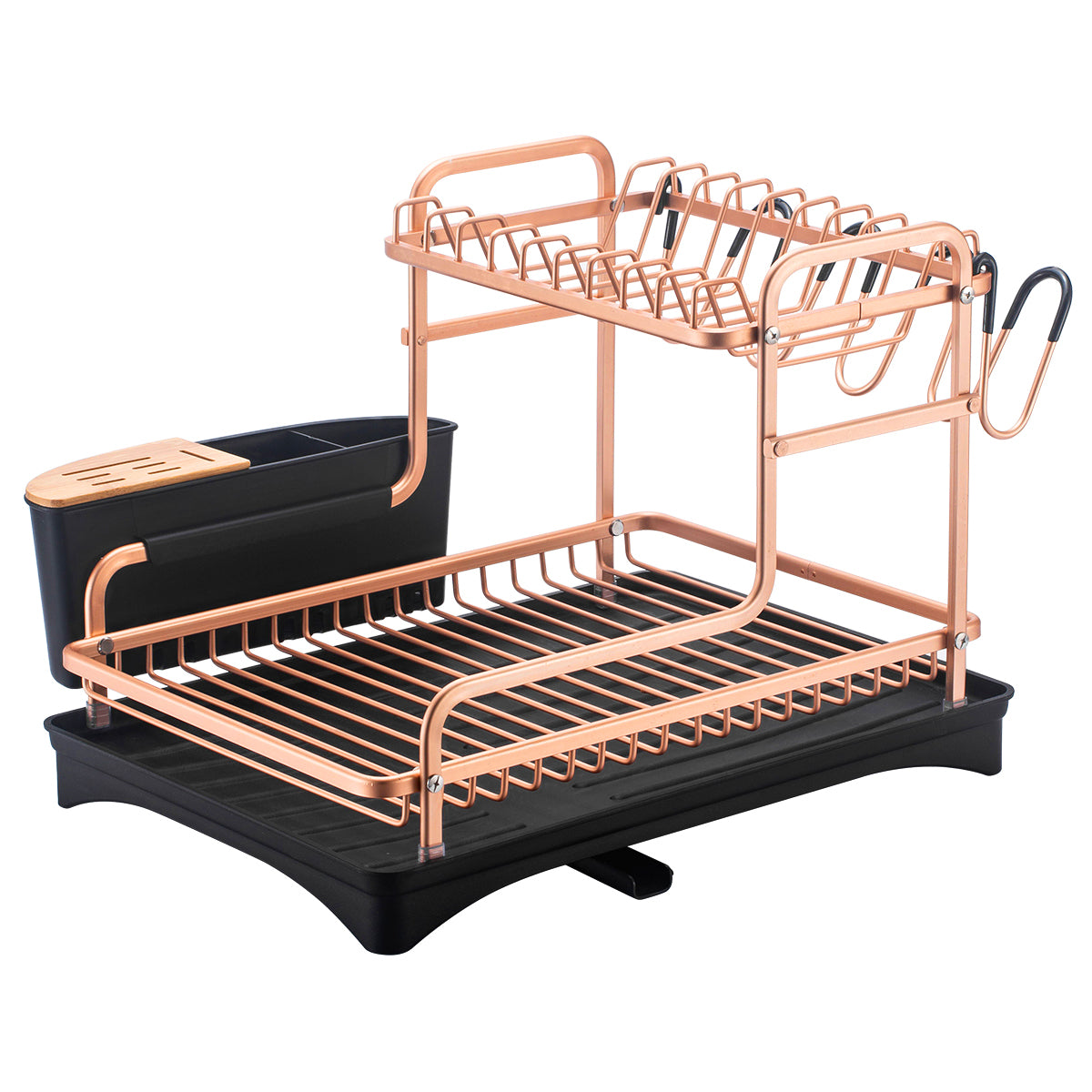 Aluminum Dish Rack Double layer (Rose Gold) BACOENG