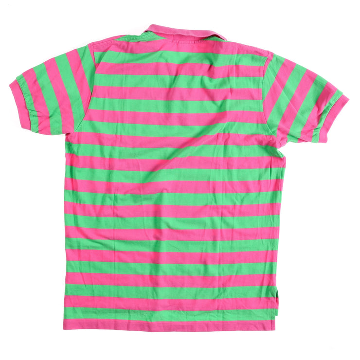 POLO MADE USA STRIPED POLO // PINK GREEN – the lockr