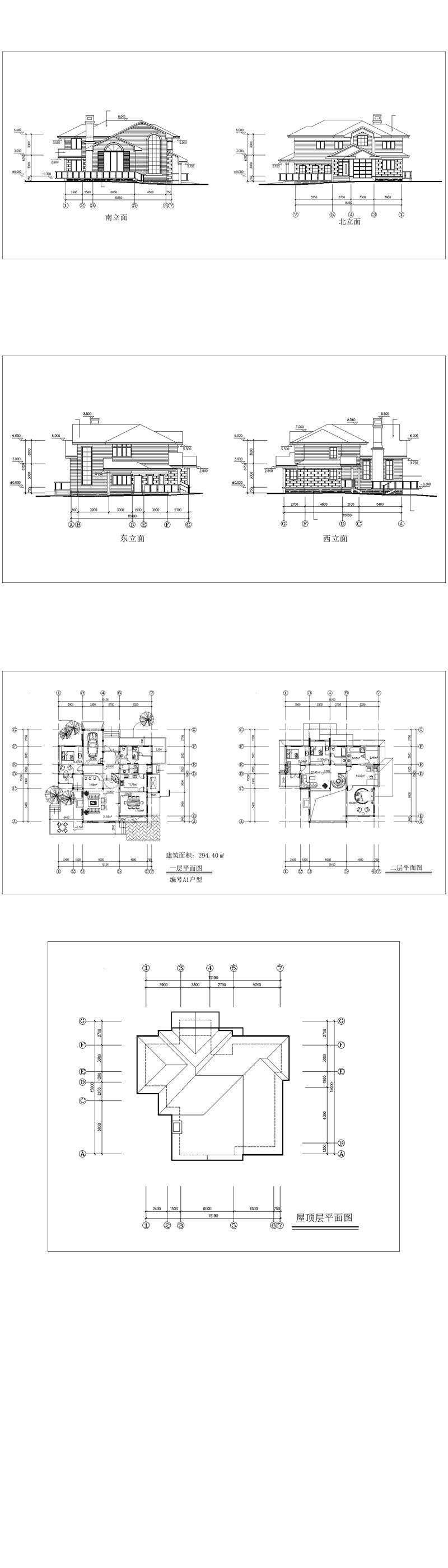 ★【Villa CAD Design,Details Project V.16】Chateau,Manor,Mansion,Villa@Autocad Blocks,Drawings,CAD Details,Elevation