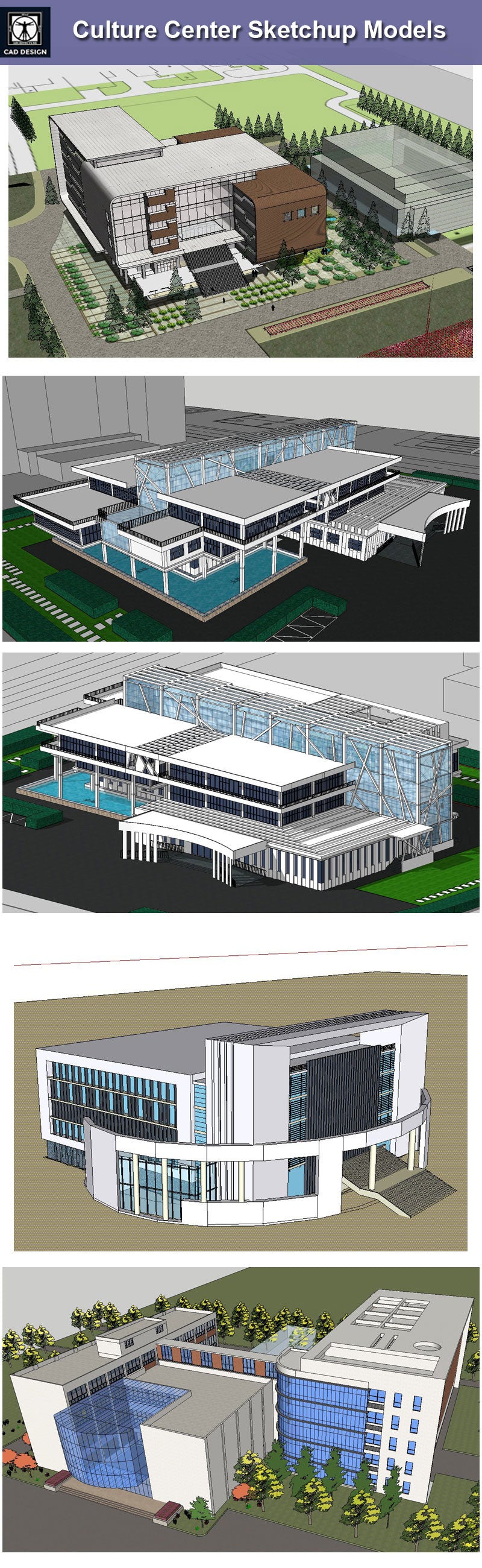 【Download 15 Culture Center Sketchup Models】 (Recommanded!!)