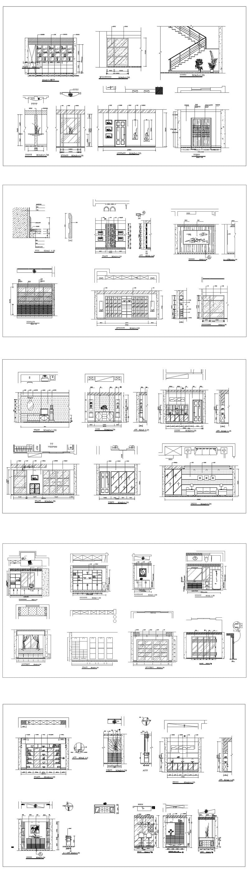 Interior Design Cad Designdetailselevation Collection】residential