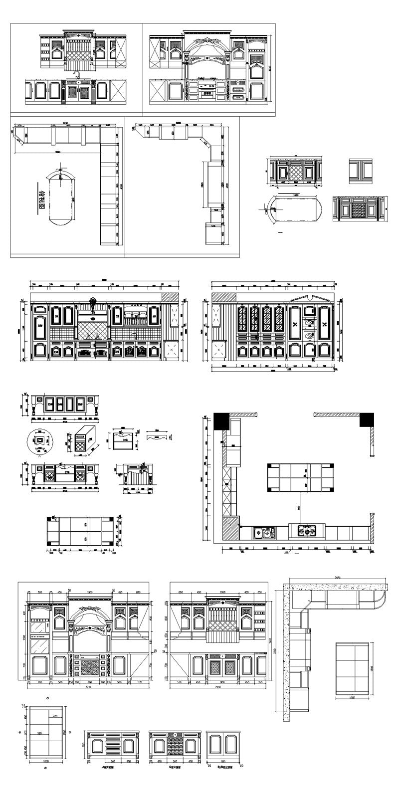 Various Kitchen Cabinet Autocad Blocks Elevation V 3 All