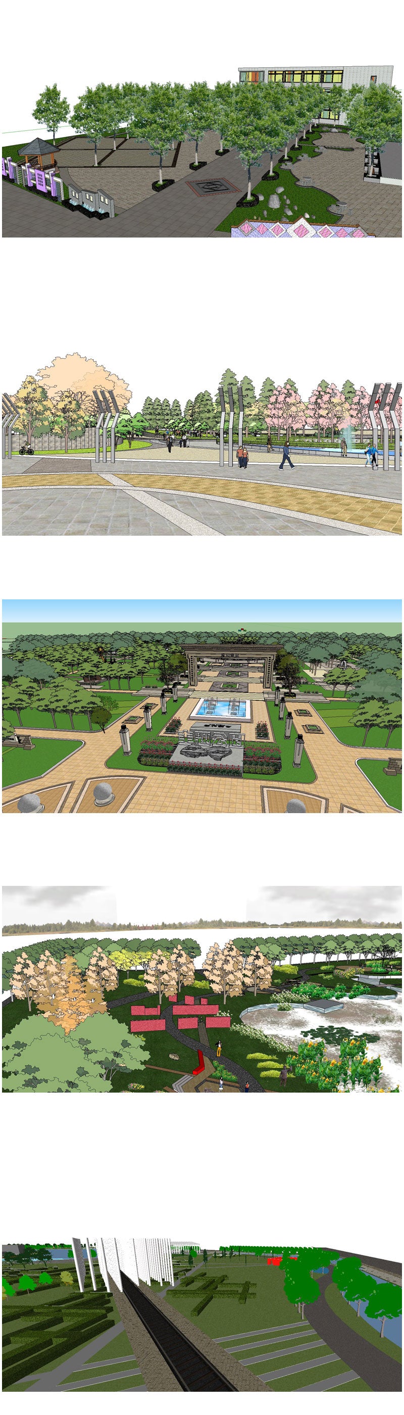 Sketchup Architecture 3D Projects】20 Types of Park Landscape Sketchu - CAD Design | Free CAD ...