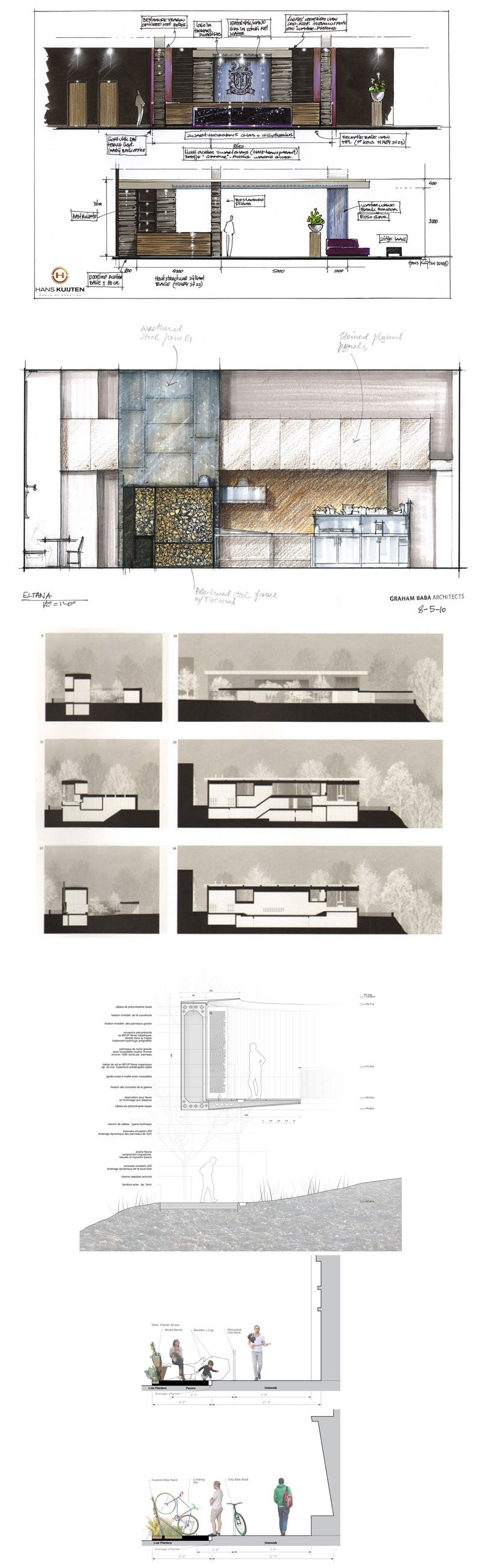 Architectural sections and elevations Gallery V.1