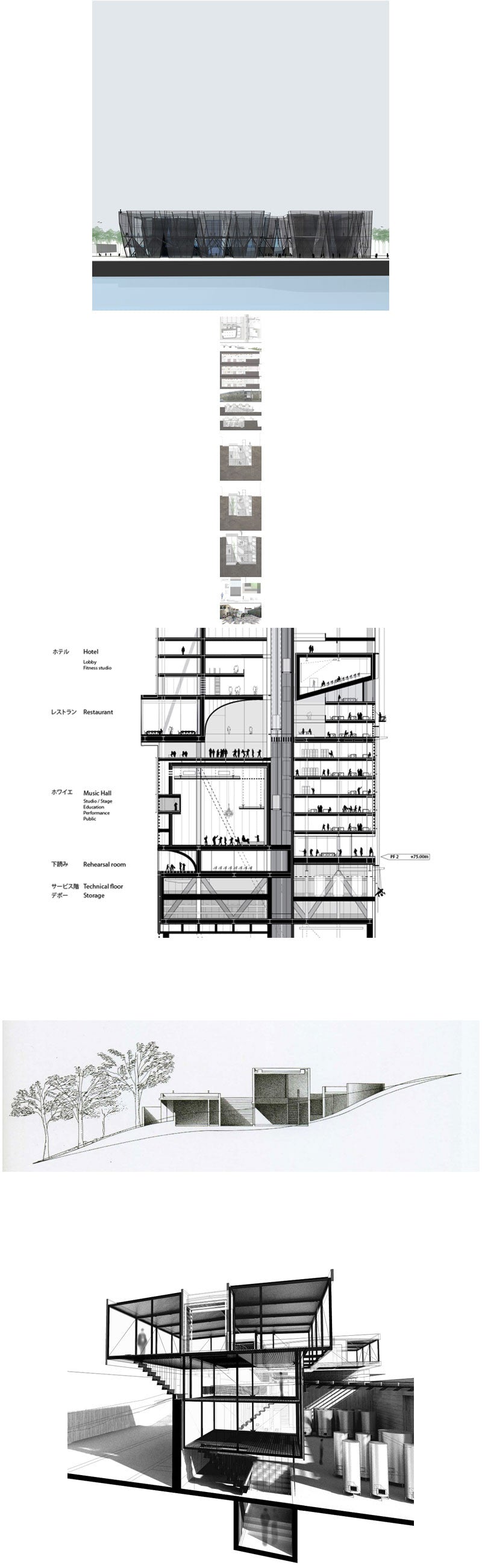 Architectural sections and elevations Gallery V.1