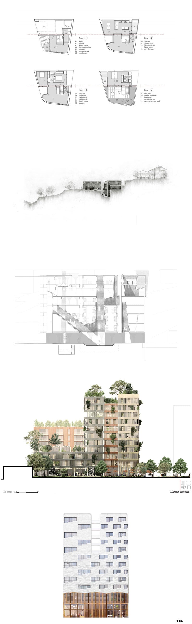 Architectural sections and elevations Gallery V.3
