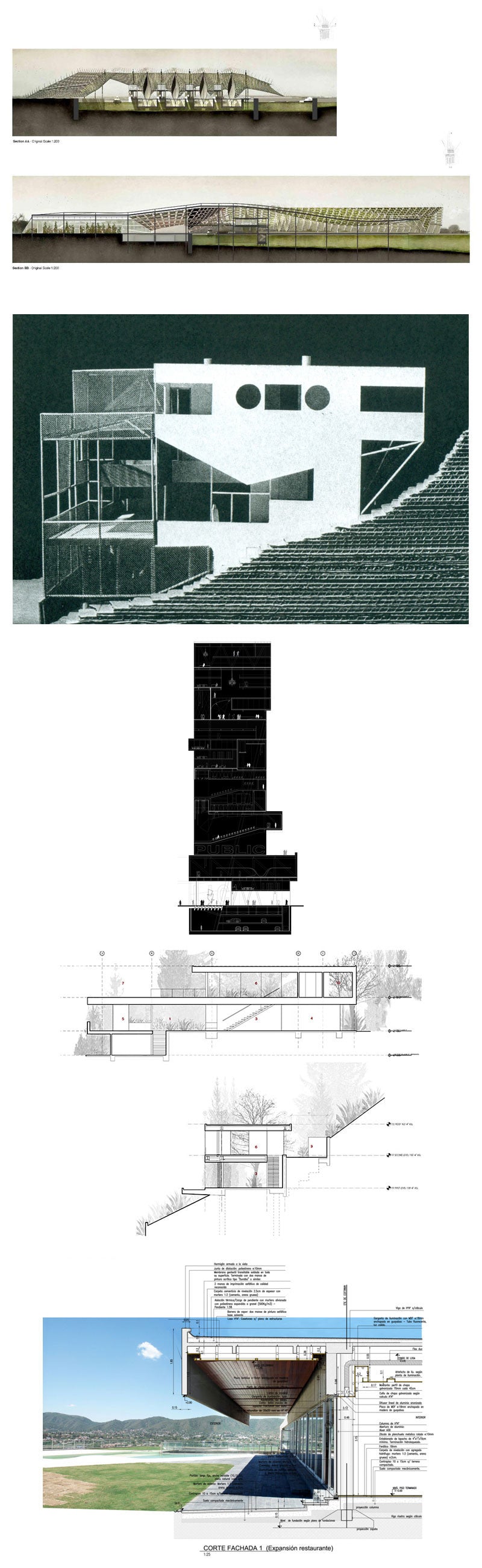 Architectural sections and elevations Gallery V.3